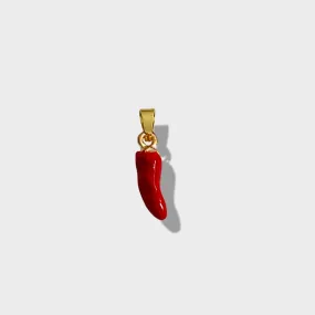 Red chili pepper pendant in 18k of gold layering