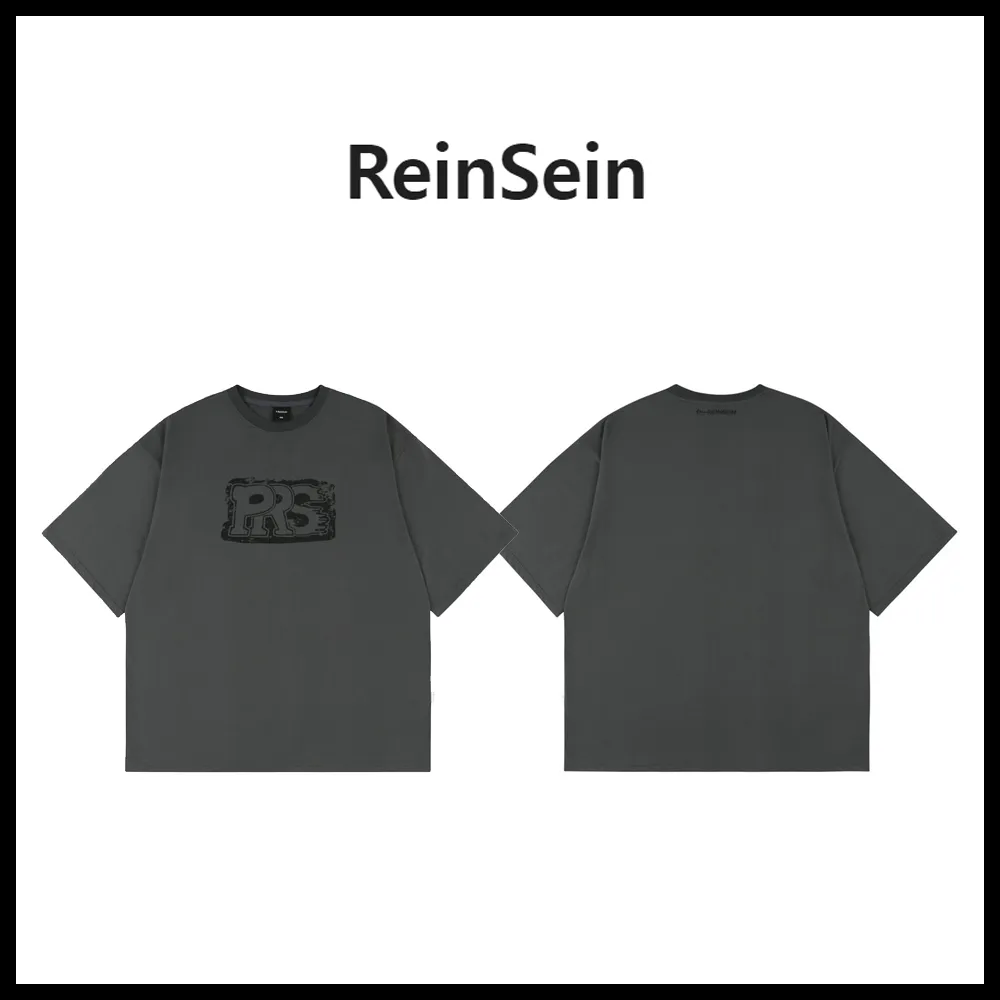 ReinSein  |Crew Neck Unisex Blended Fabrics Plain Short Sleeves