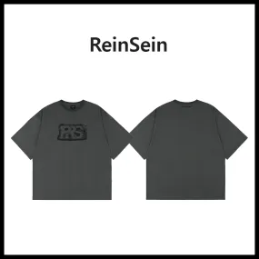 ReinSein  |Crew Neck Unisex Blended Fabrics Plain Short Sleeves