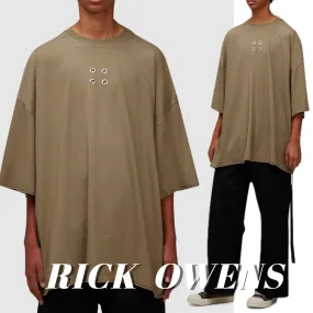 RICK OWENS  |Street Style Cotton Short Sleeves Oversized Designers