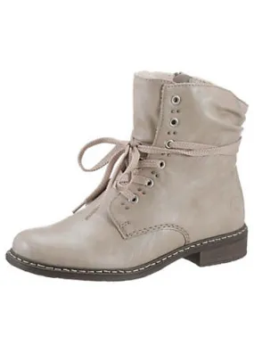 Rieker Rivet Detail Lace-Up Boots