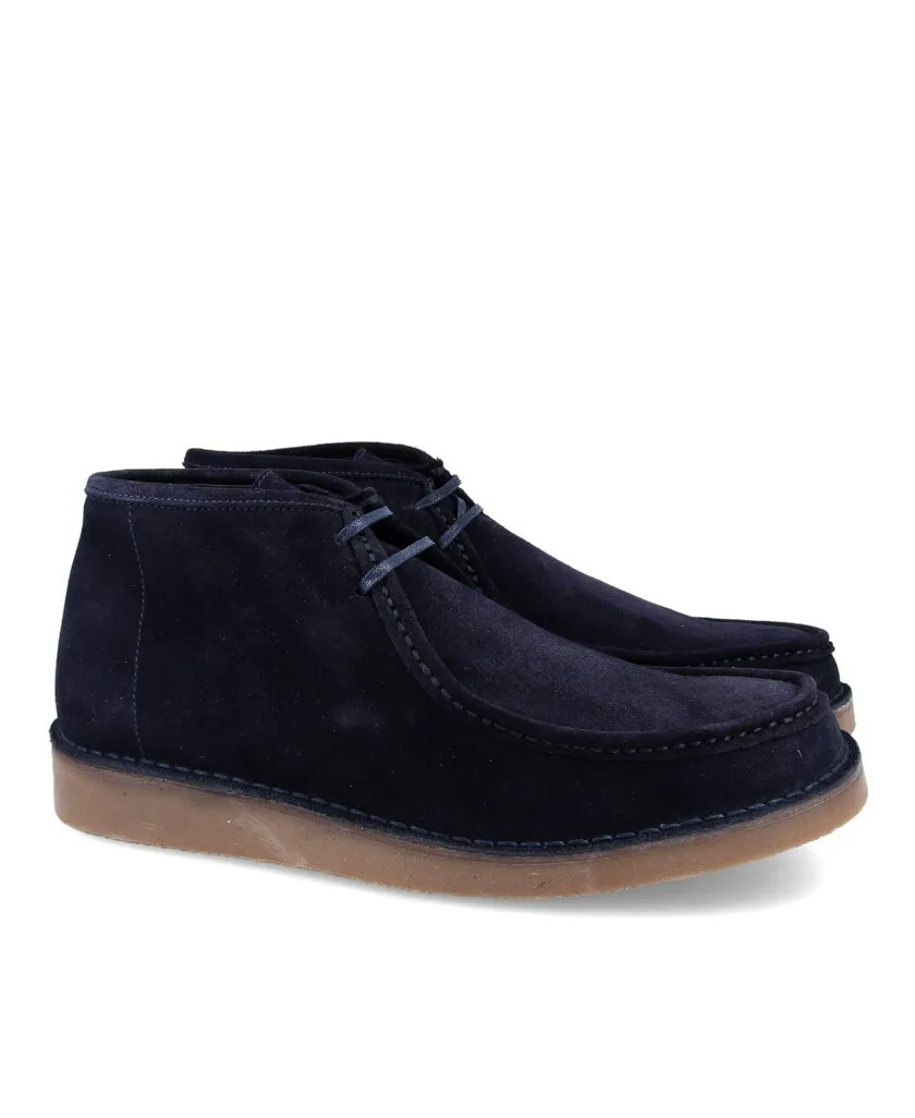 Safaris 02 Bordón Navy blue leather booties