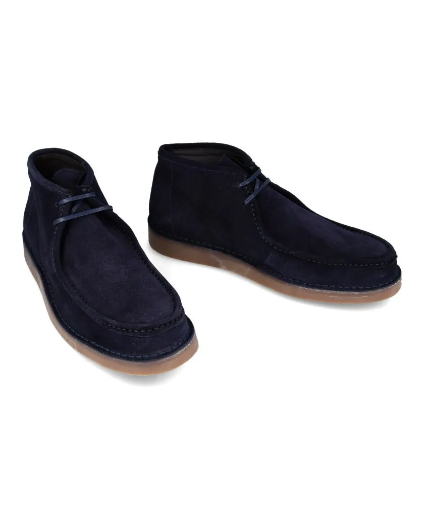 Safaris 02 Bordón Navy blue leather booties