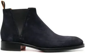 Santoni suede ankle boots Blue