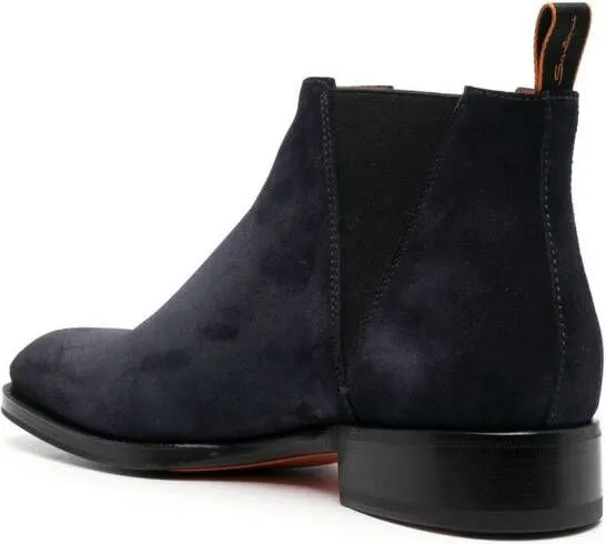 Santoni suede ankle boots Blue