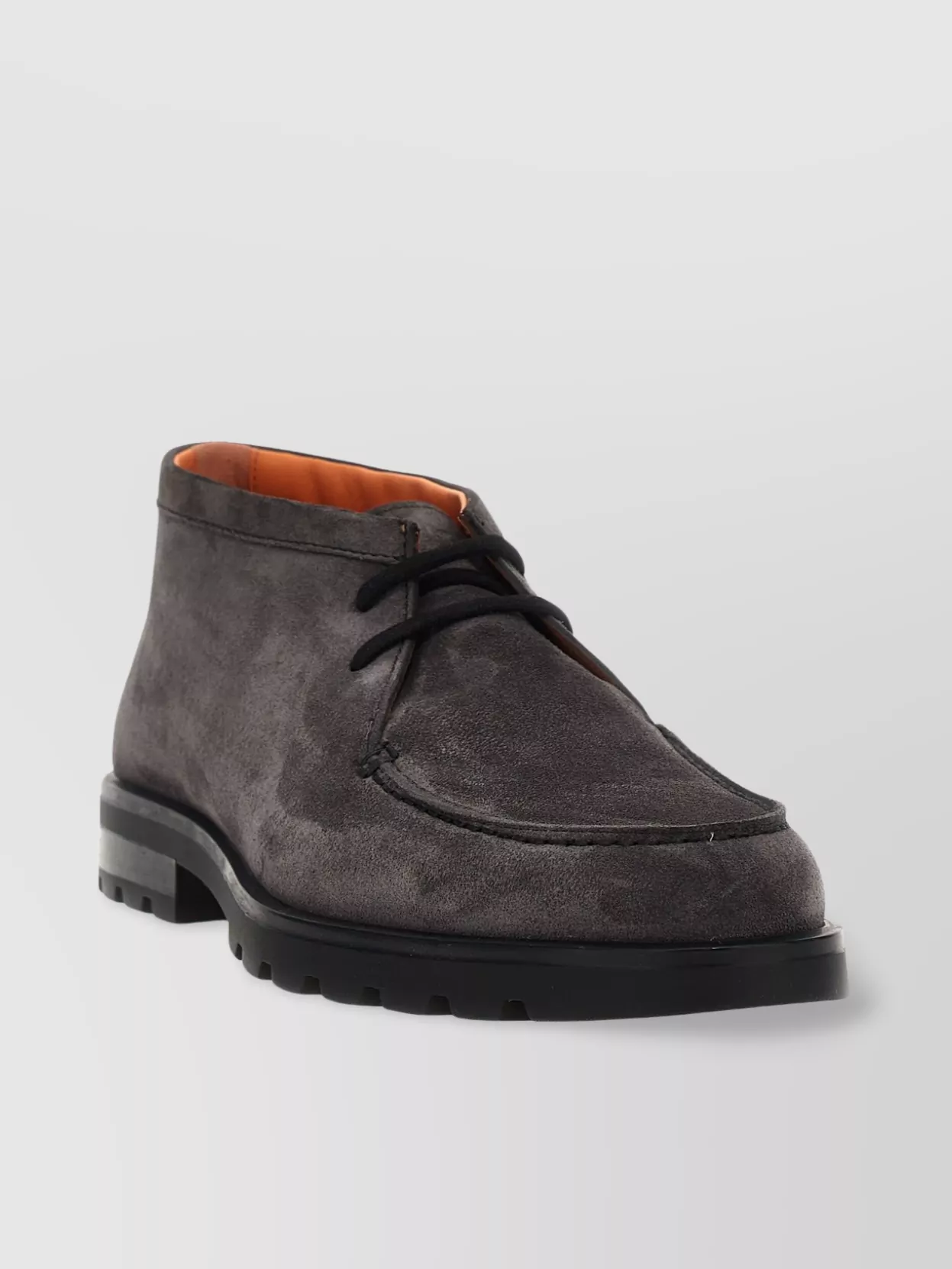 Santoni   Suede ankle boots lug sole