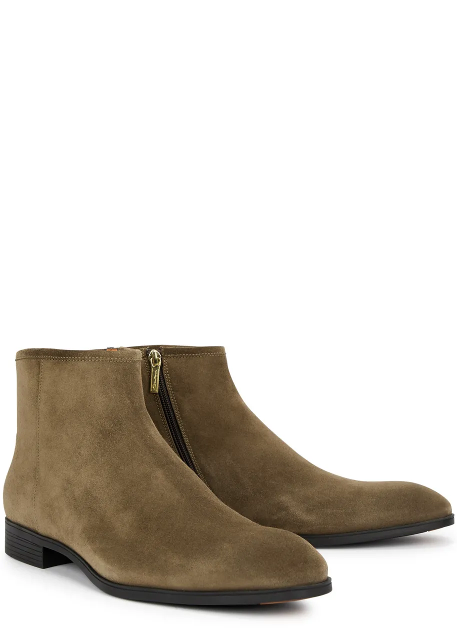 SANTONI Suede ankle boots  -                         -                     -                