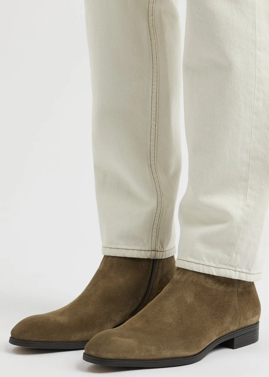 SANTONI Suede ankle boots  -                         -                     -                