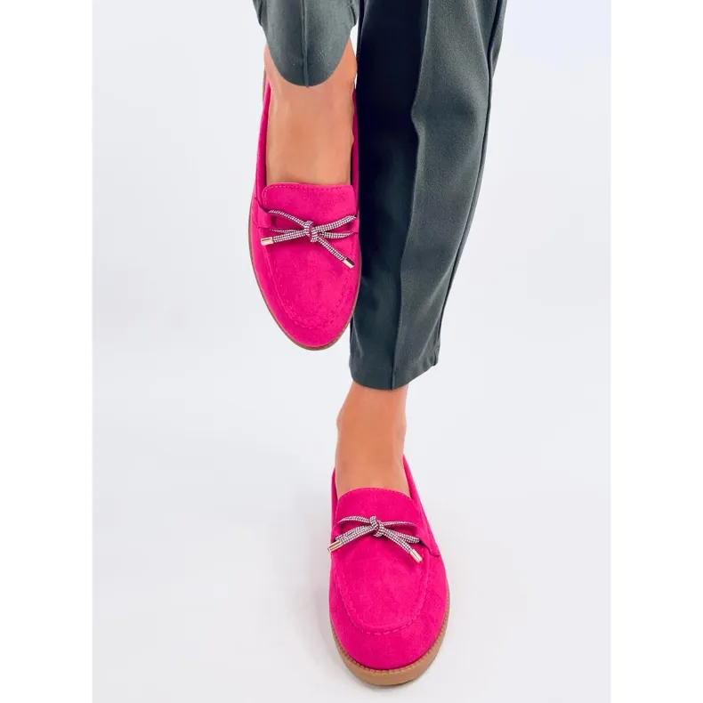 Saras Fuchsia women's suede moccasins pink