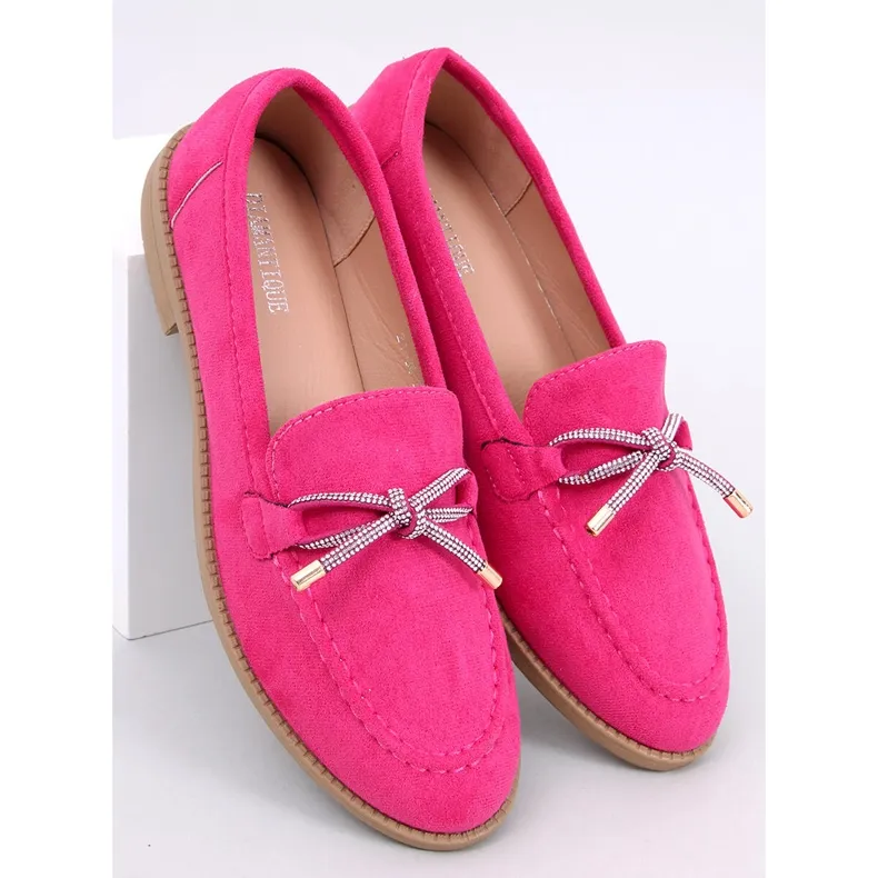 Saras Fuchsia women's suede moccasins pink