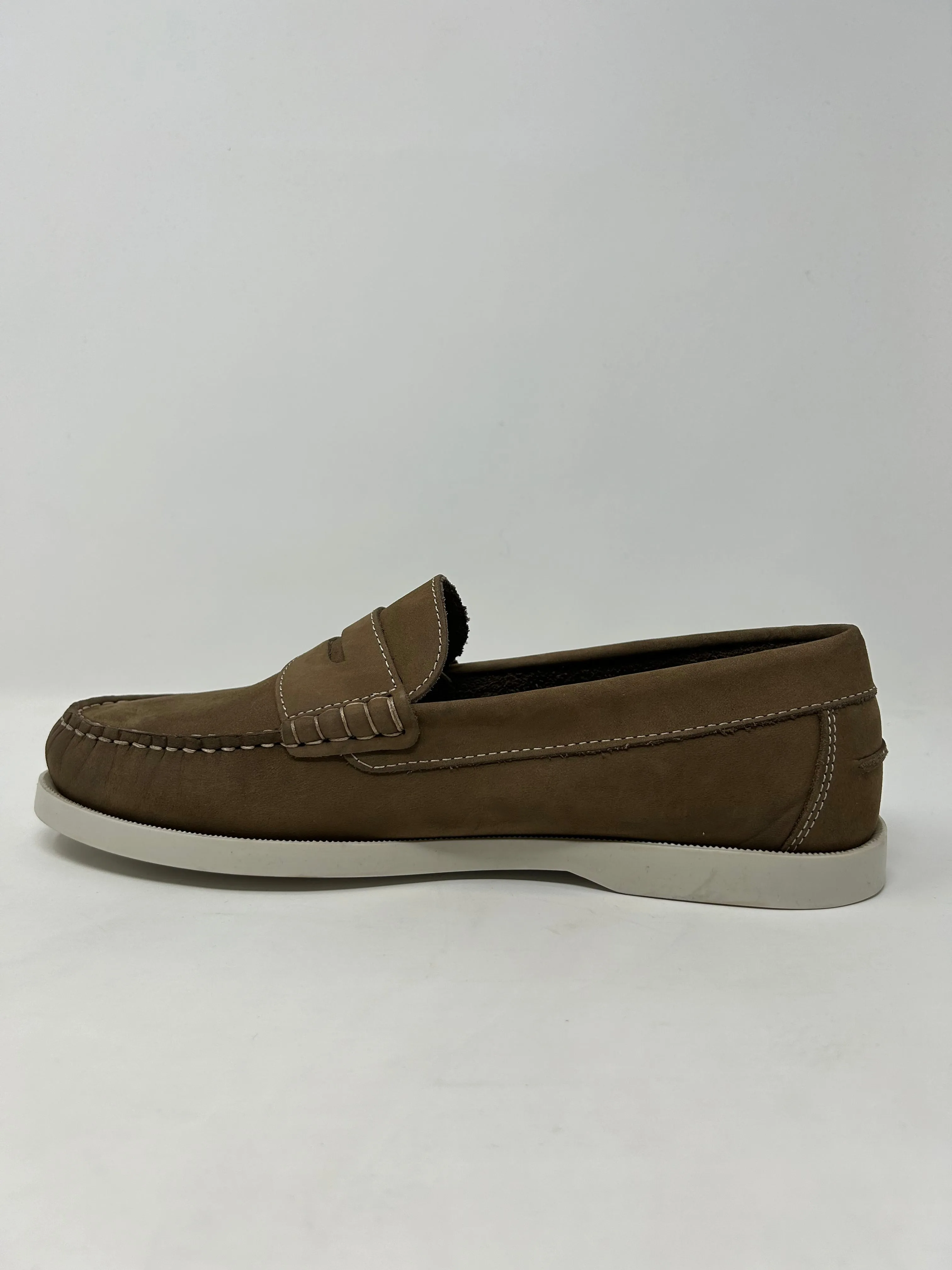 SAXONE MOCASSINO BARCA  SUEDE COGNAC