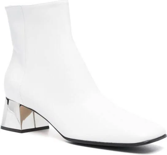 Sergio Rossi Alicia 50mm block-heel boots White