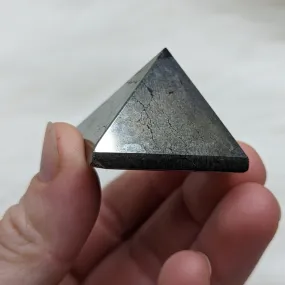 Shining Protective Pyrite Pyramid Carving