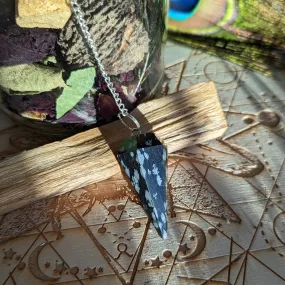 Snowflake Obsidian Pendulum