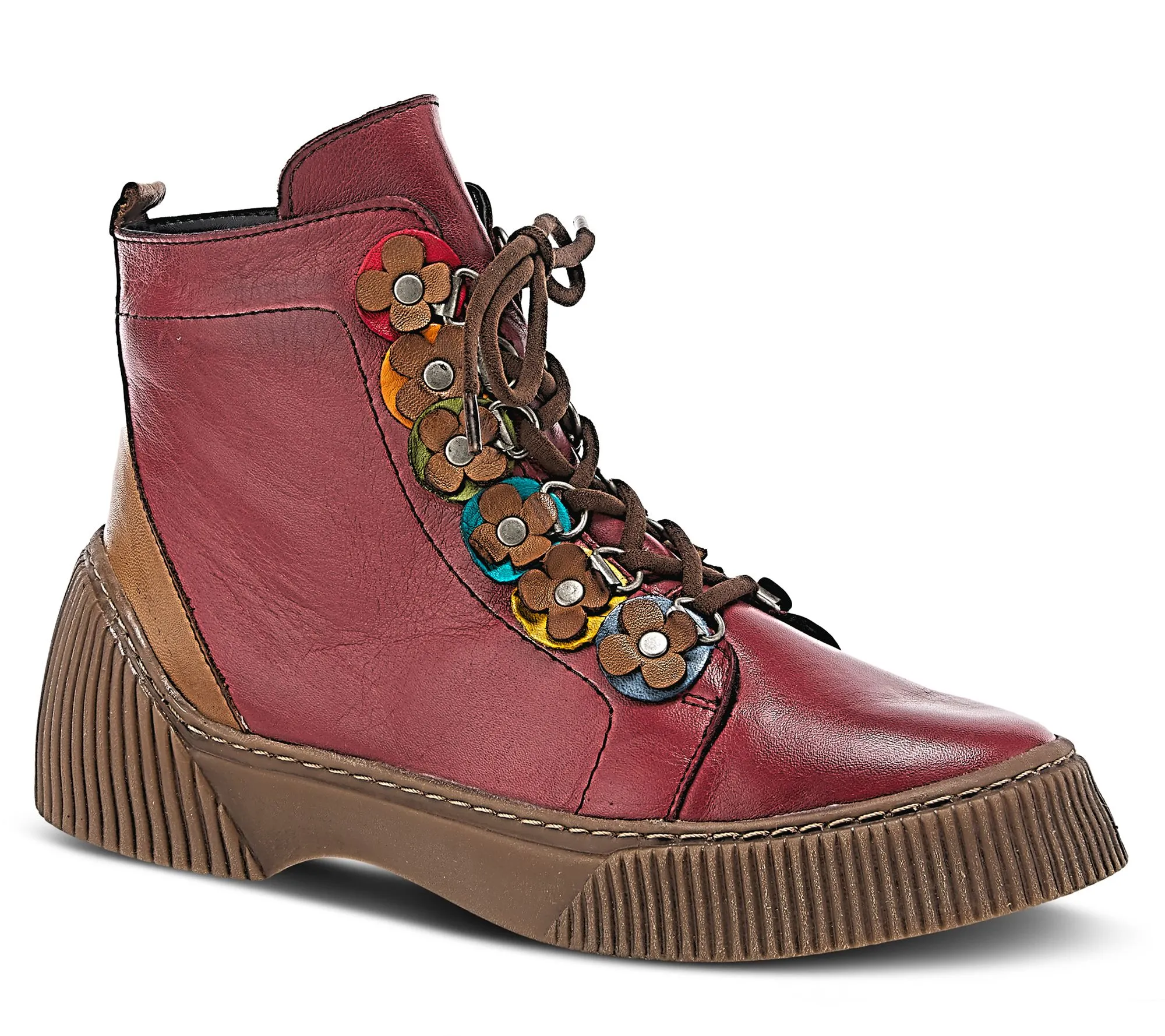 Spring Step Colorful Leather Booties - Yeba