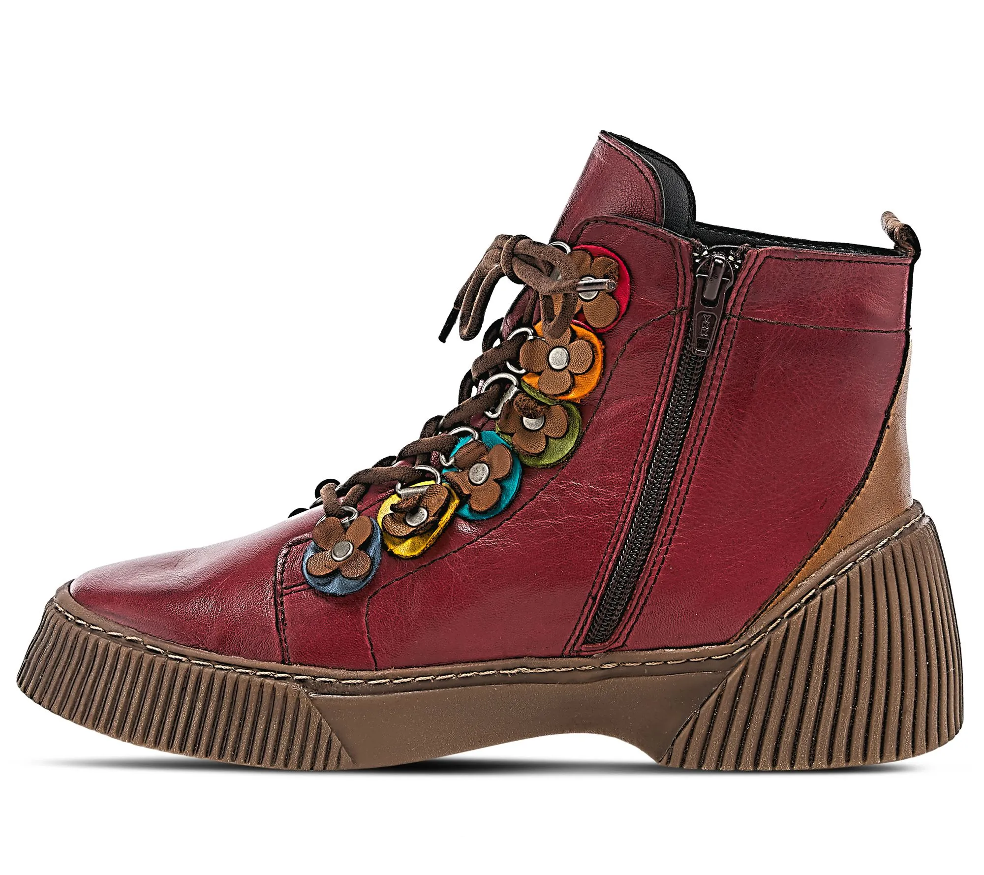 Spring Step Colorful Leather Booties - Yeba