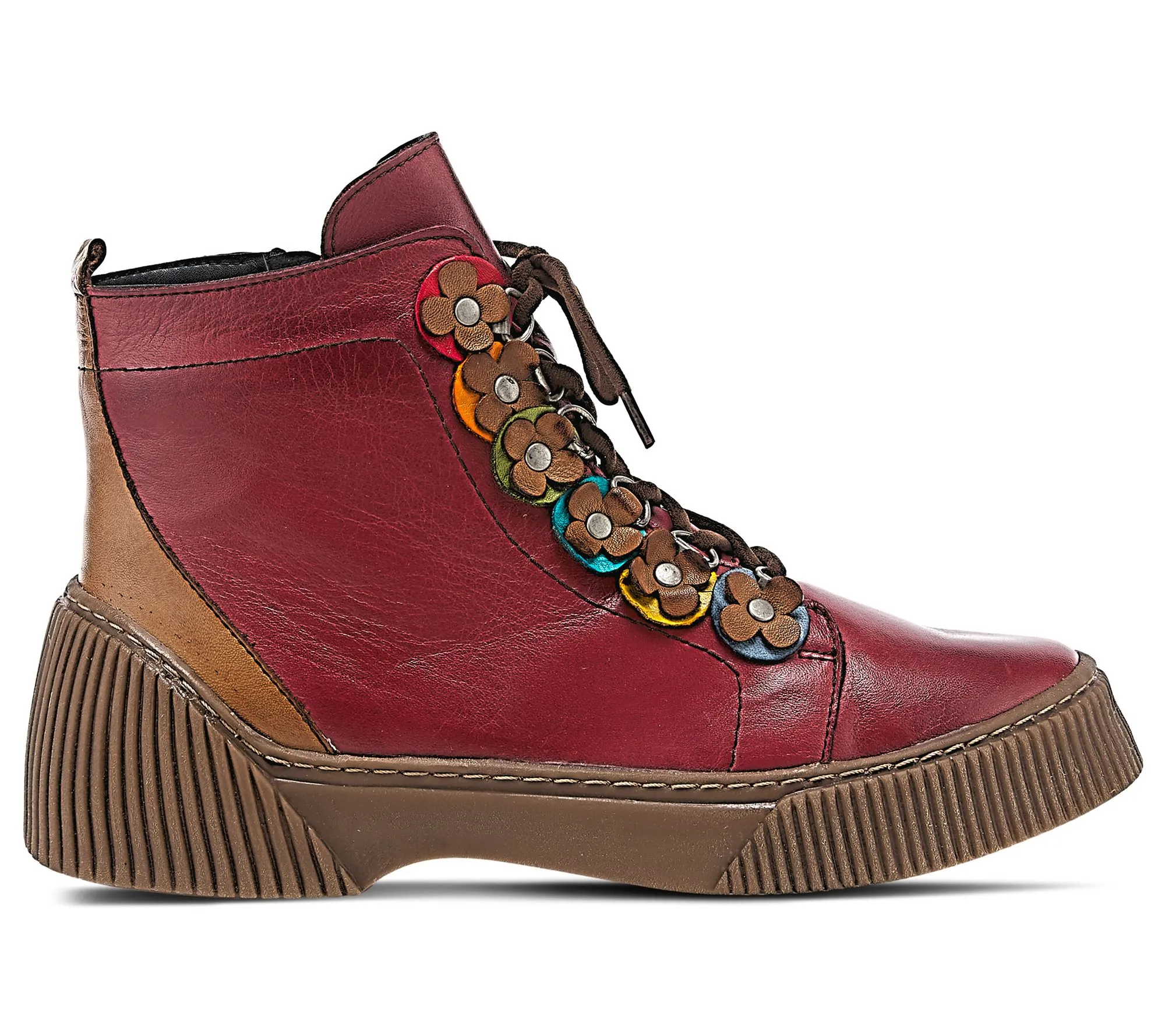 Spring Step Colorful Leather Booties - Yeba