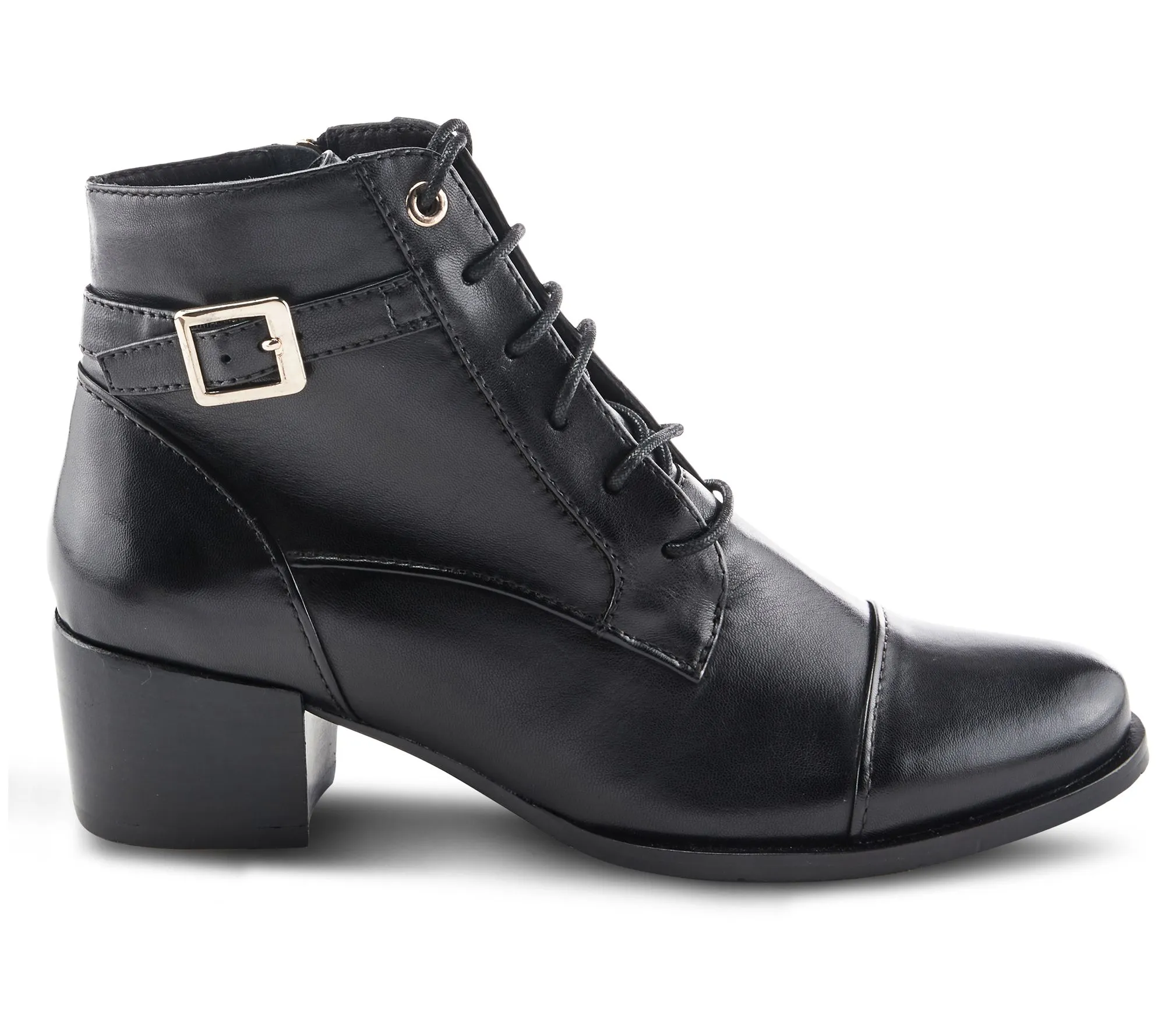 Spring Step Leather Booties - Buckleup