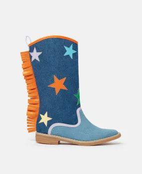 Star Fringed Western Boots