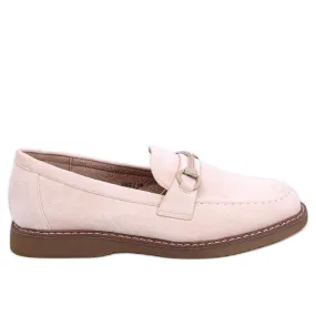 States Beige women's suede moccasins