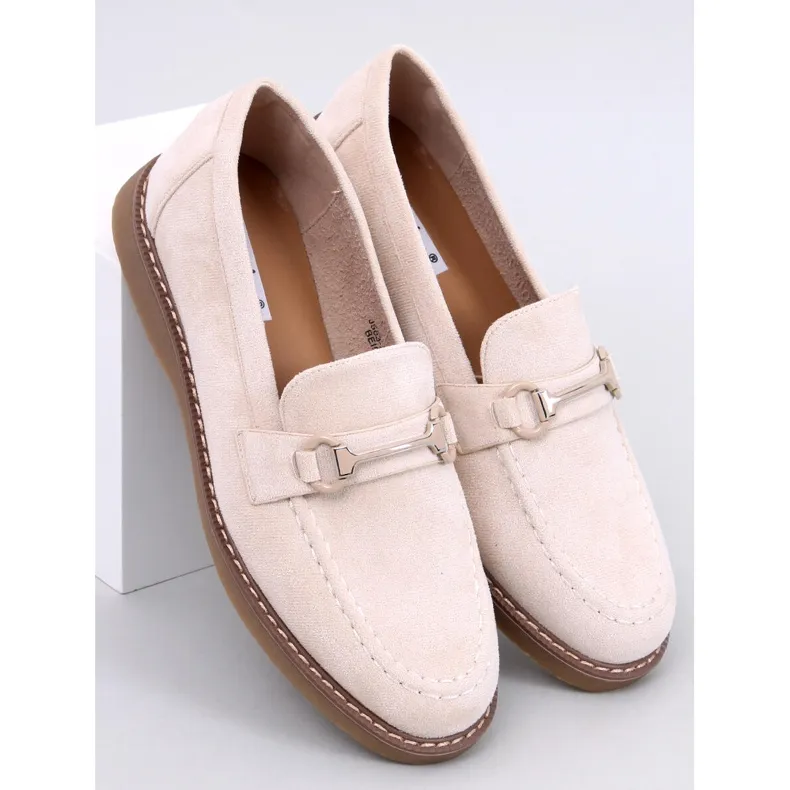 States Beige women's suede moccasins