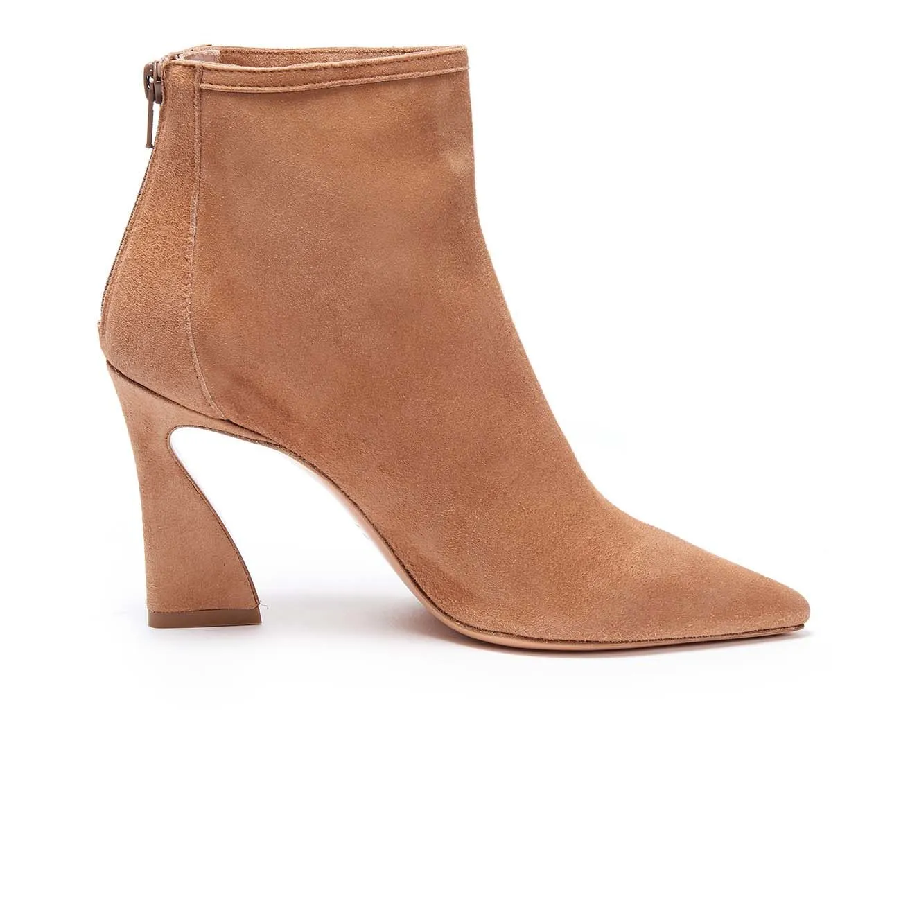 STIVALETTI A PUNTA IN SUEDE Donna Beige