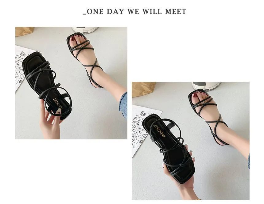 Strappy Flat Sandals cc7