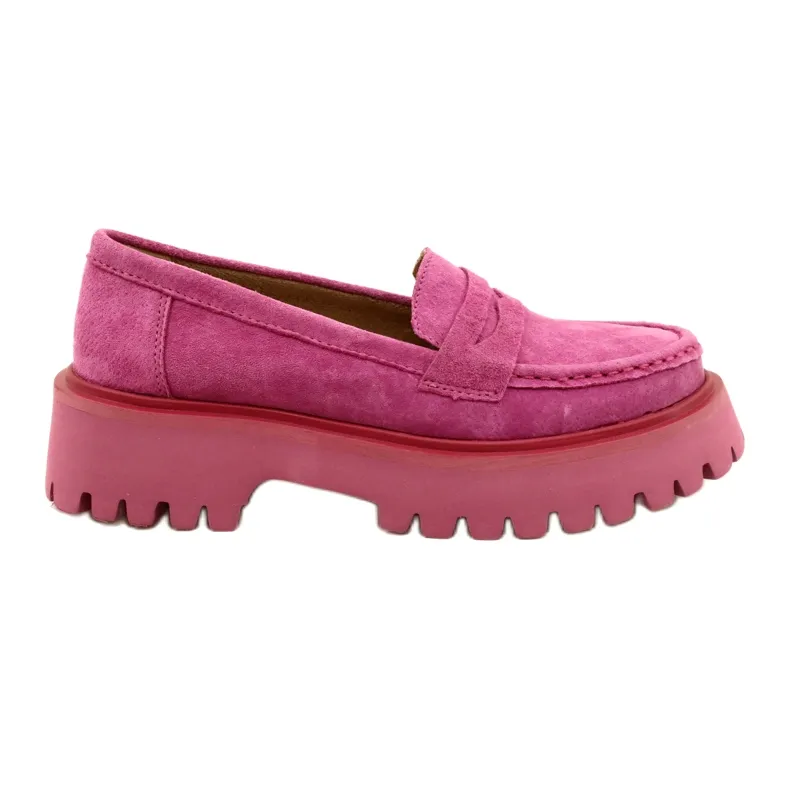 Suede moccasins Filippo DP4586/23 FH Fuchsia pink