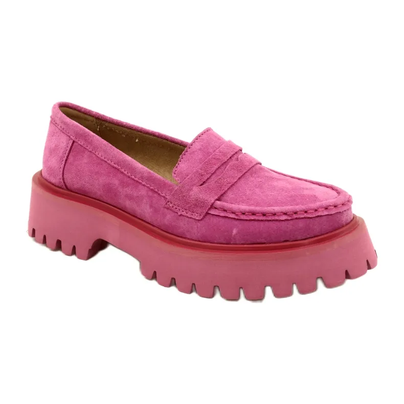 Suede moccasins Filippo DP4586/23 FH Fuchsia pink