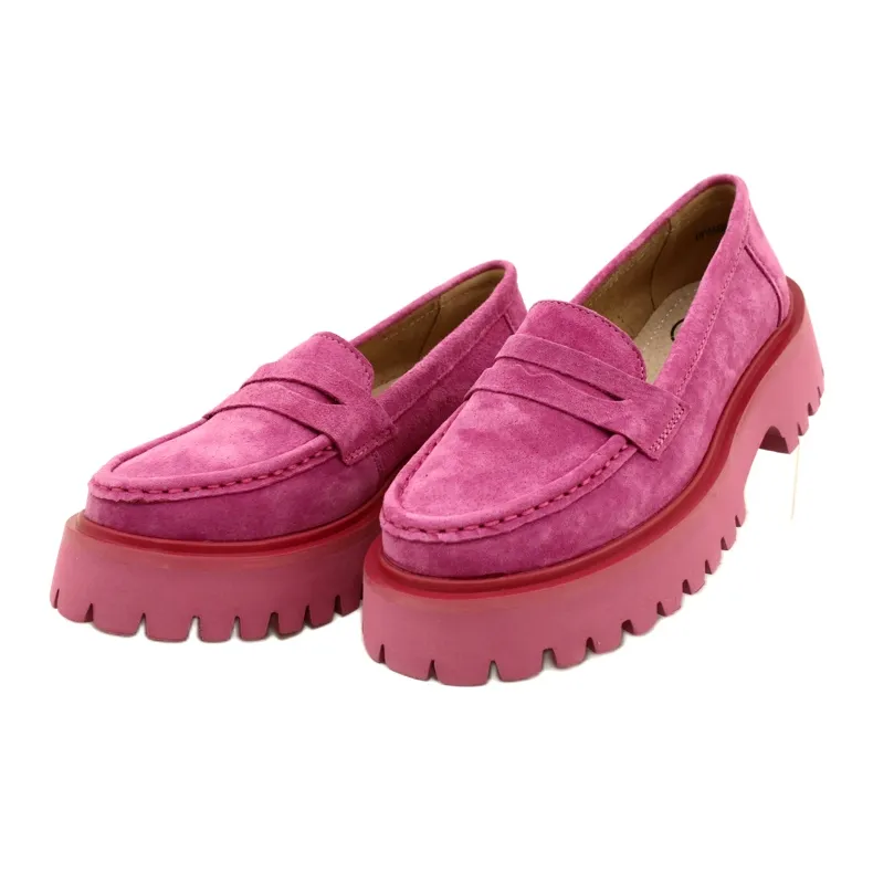 Suede moccasins Filippo DP4586/23 FH Fuchsia pink