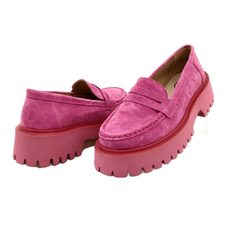 Suede moccasins Filippo DP4586/23 FH Fuchsia pink