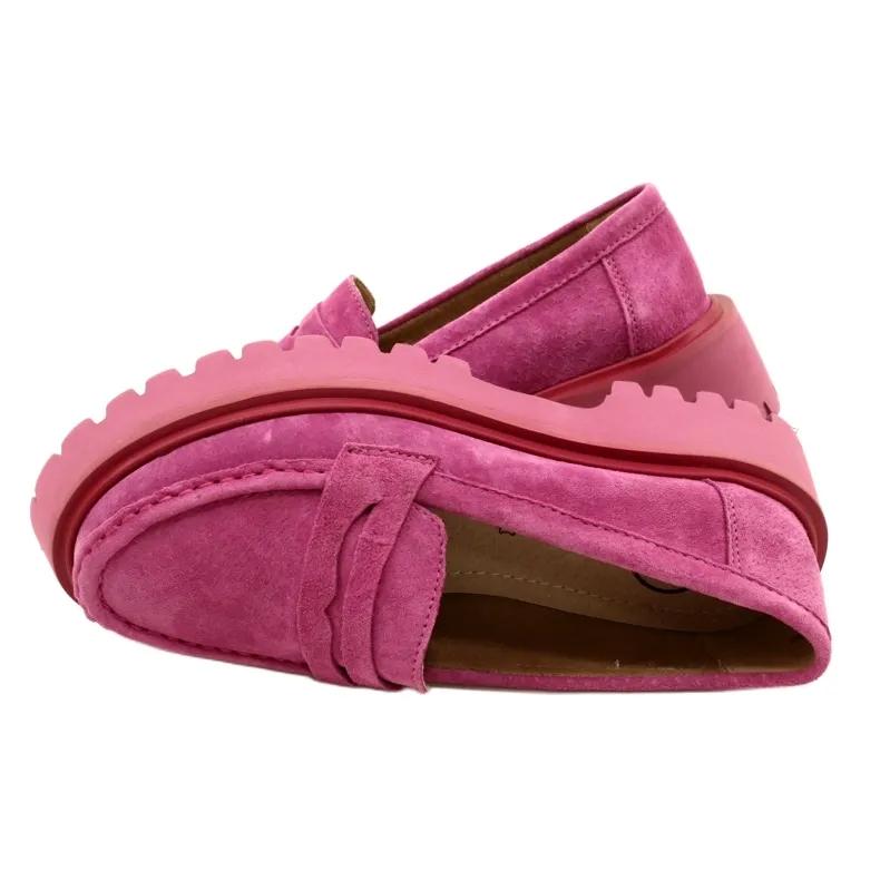 Suede moccasins Filippo DP4586/23 FH Fuchsia pink