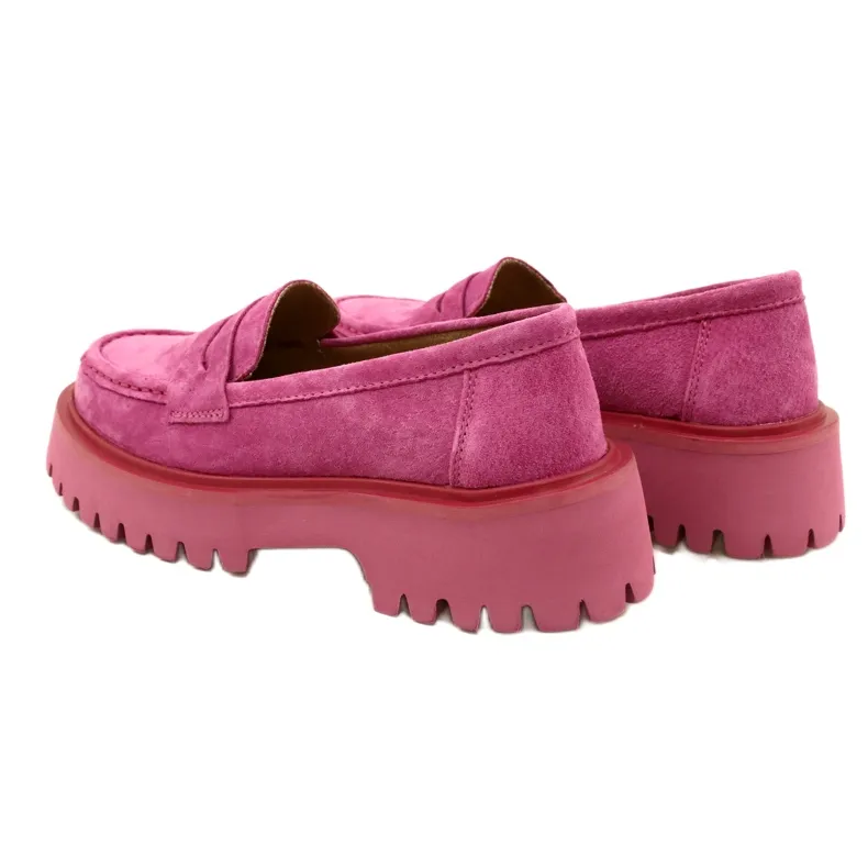 Suede moccasins Filippo DP4586/23 FH Fuchsia pink