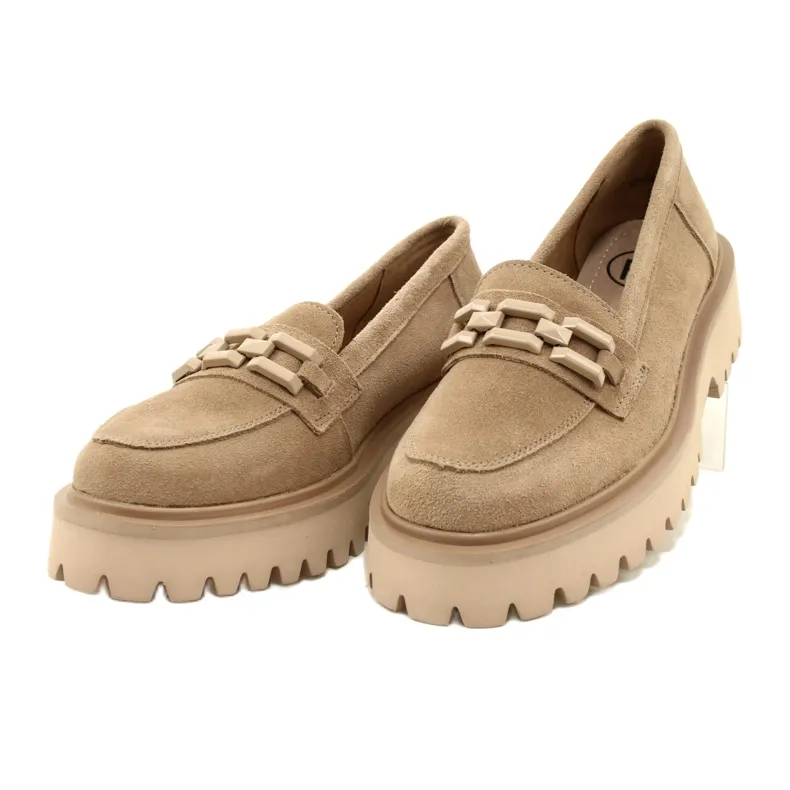 Suede moccasins Filippo DP4792/23 BE beige