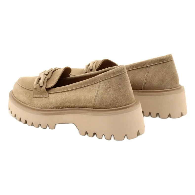 Suede moccasins Filippo DP4792/23 BE beige