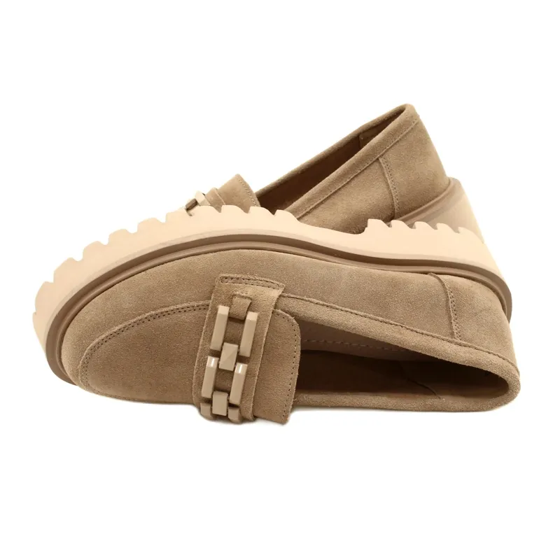 Suede moccasins Filippo DP4792/23 BE beige