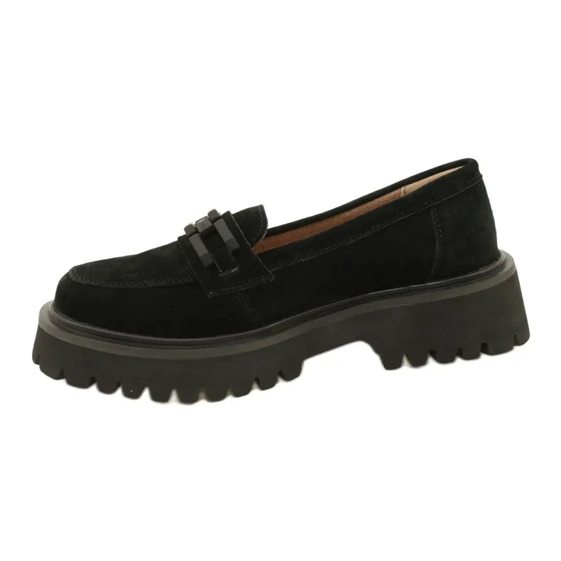 Suede moccasins Filippo DP4792/23 BK SU black