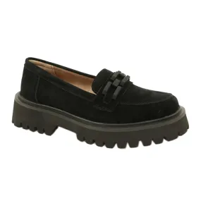 Suede moccasins Filippo DP4792/23 BK SU black