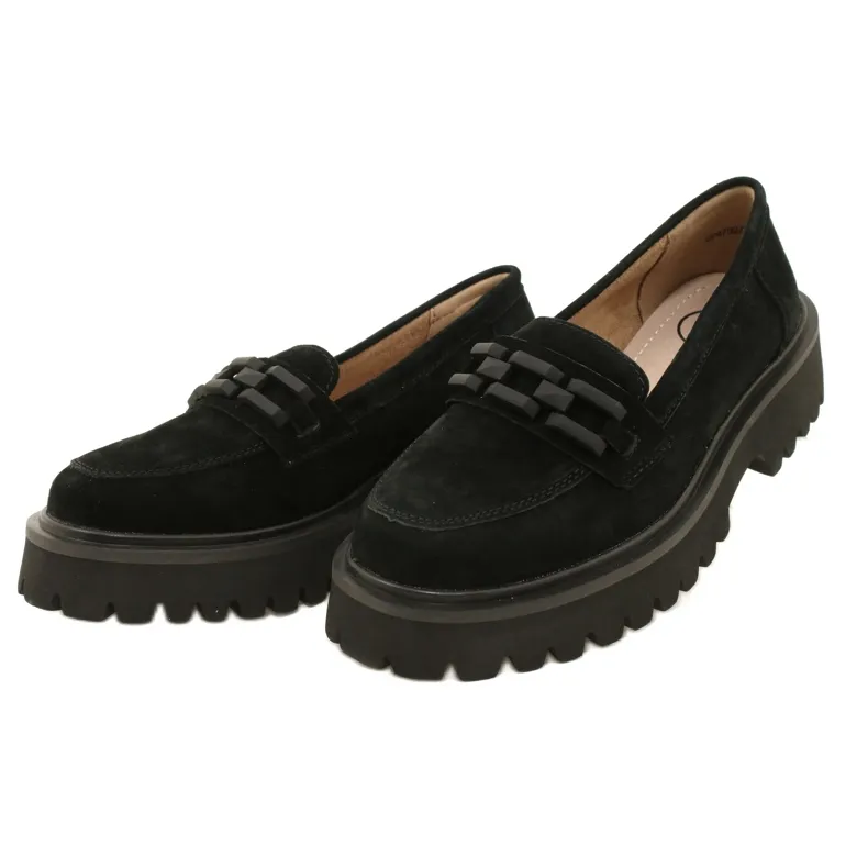 Suede moccasins Filippo DP4792/23 BK SU black