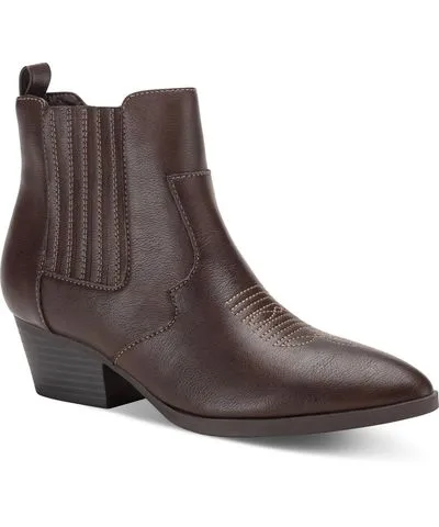 Sun + Stone Grangerr Womens Faux Leather Booties