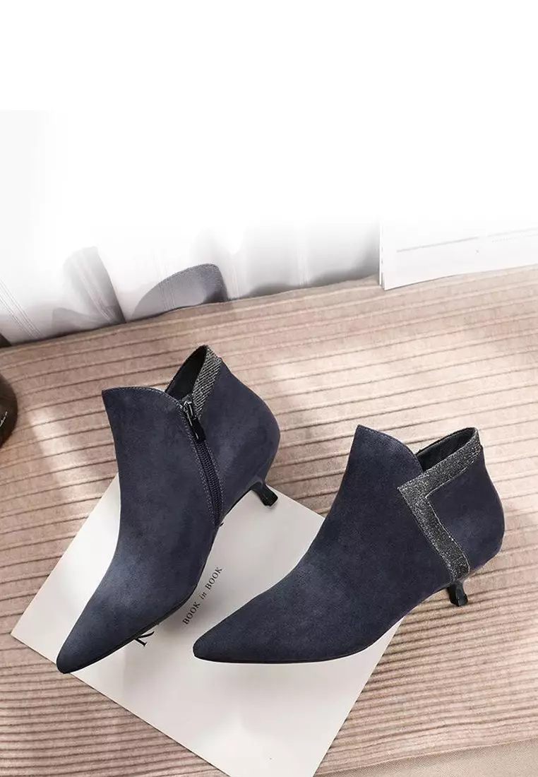 Synthetic Suede Ankle Boots 1592-2