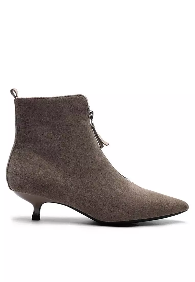 Synthetic Suede Ankle Boots 1592-5