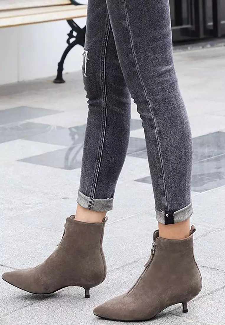 Synthetic Suede Ankle Boots 1592-5