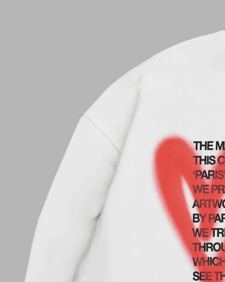 THE MUSEUM VISITOR  |Heart Unisex Street Style Long Sleeves Oversized Logo