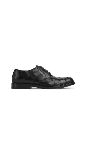 Tie Lace-Up Shoe -  Black