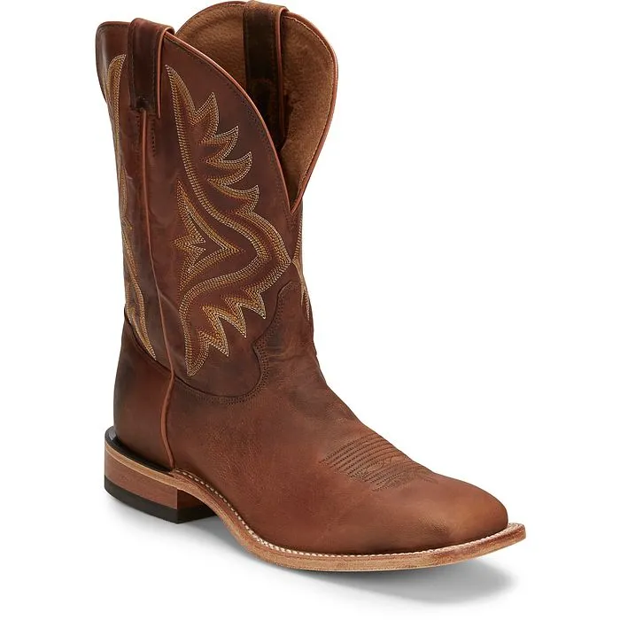 Tony Lama Men’s Avett Square Western Boots- Honey Brown