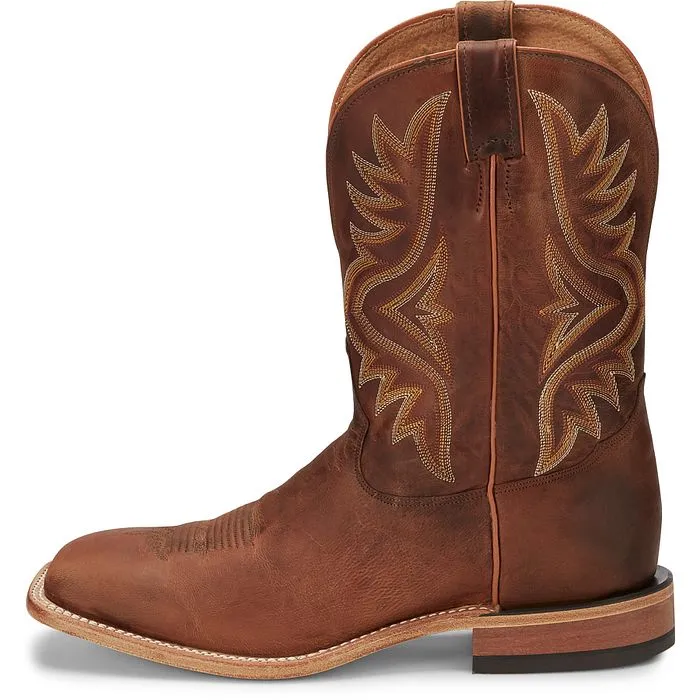 Tony Lama Men’s Avett Square Western Boots- Honey Brown