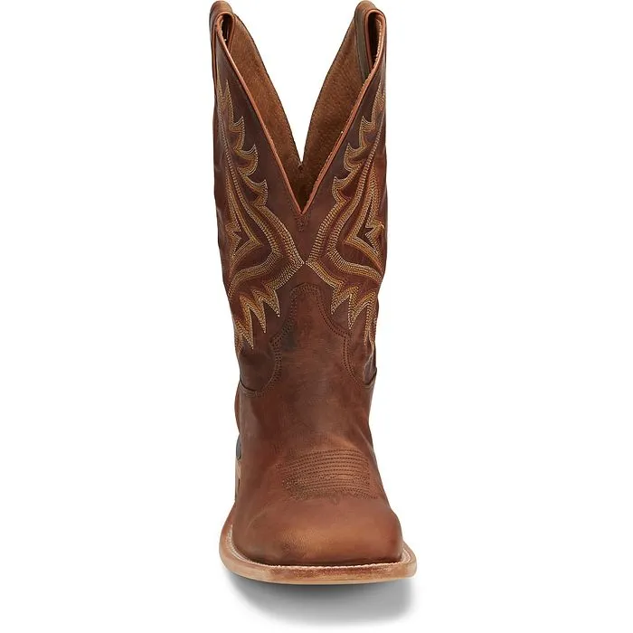 Tony Lama Men’s Avett Square Western Boots- Honey Brown