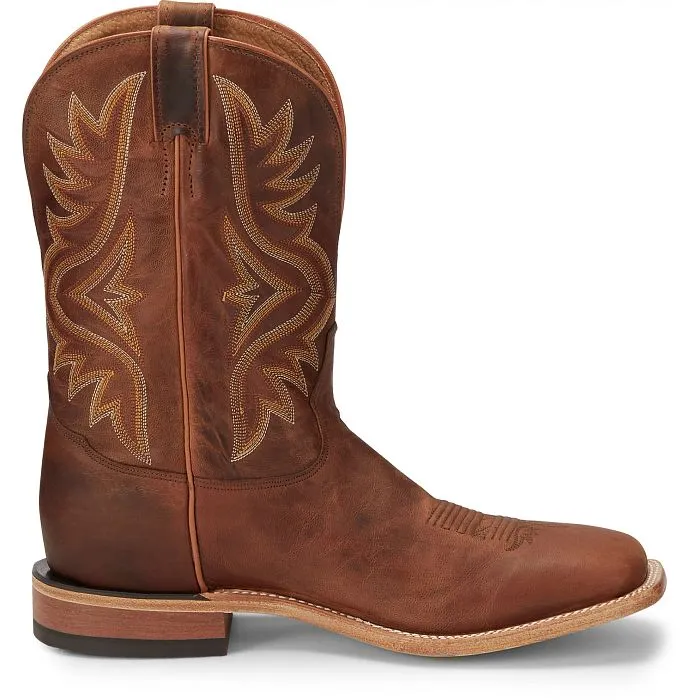 Tony Lama Men’s Avett Square Western Boots- Honey Brown