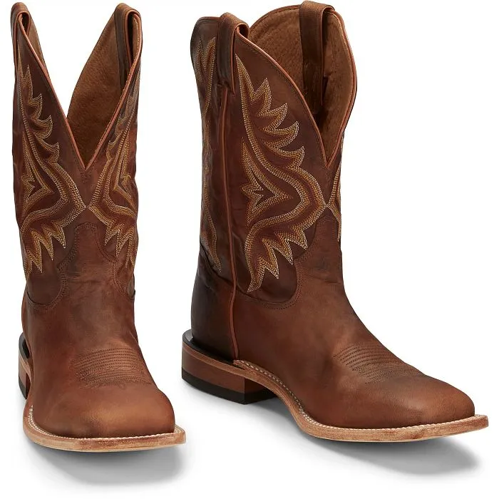 Tony Lama Men’s Avett Square Western Boots- Honey Brown